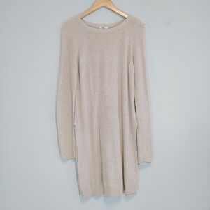 Moth Anthropologie Round Neck Long Sleeves Tunic Sweater Sz L Minimalist Popover